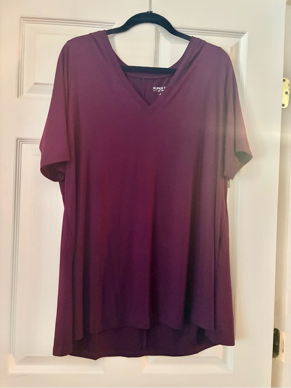 Torrid 3X maroon burgundy favorite tunic super soft v-neck side slit teer